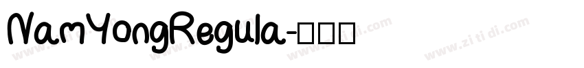 NamYong Regula字体转换
